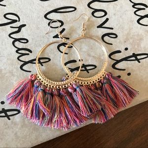 NEW Trendy Tassel Hoop Earrings
NWOT